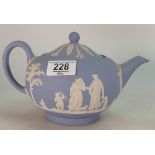 Wedgwood Blue Jasperware Teapot: