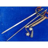A collection of Decorative Ornamental Weaponry to include swords,