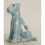 Price Kensington Blue Art Deco Sitting Dog figure, height 13.