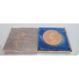 Large Victorian bronze science & Art medallion / medal 1859: Awarded to and inscribed on edge -