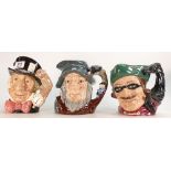 Royal Doulton Large Character Jugs to include: Mad Hatter D6598,