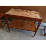 Mid Century 2 tier drinks trolley: