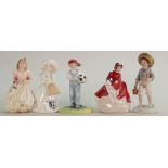 Royal Doulton Small figures: Emma, Almost Grown, Flower Girl,