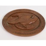18th century Chinese carved Phoenix plaque: width 26cm