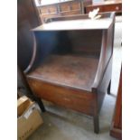 Georgian Mahogany Commode: 79cm height x 59cm width x 48cm depth