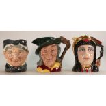 Royal Doulton Large Character Jugs to include: Pied Piper D6403(nip to rim),