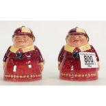 Royal Doulton small cruet set Tweedle Dee D7121 and Dum D7122 (2): both boxed