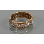 9ct eternity ring size J, 3.1 grams.