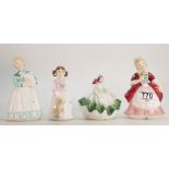 Royal Doulton Small Lady figures: Daddy's Gir HN3435, Sunday Best HN3218,