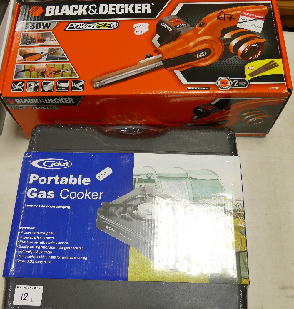 Black & Decker powerfile: together with a Gelert portable gas cooker (2)