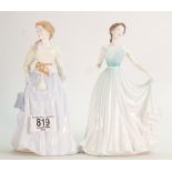 Royal Doulton figures: Spring Morning HN4451 & Fair Maid HN4222(2)