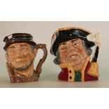 Royal Doulton Large Character Jugs Johnny Appleseed & Town Crier D6530(2):