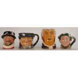 Royal Doulton Small Character Jugs to include: Beefeater, Tony Weller,