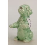 Sylvac Green Art Deco Begging Dog figure,