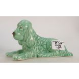 Sylvac Green Art Deco Dog figure 114, height 9.
