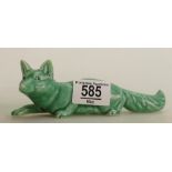 Sylvac Green Art Deco Fox figure, height 5.