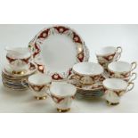 Paragon china tea and dinner ware in the Florence design: Including 14 cups & saucers,