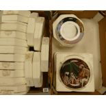 A collection of Franklin Mint boxed decorative Wall Plates (2 Trays):