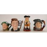 Royal Doulton Small Character Jugs to include: Michael Doulton D6808, Rip Van Winkle,