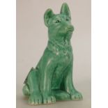 Sylvac Green Art Deco Dog figure 1369, height 12.
