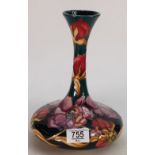 Moorcroft Foral Decorated Squat Vase: red dot factory seconds,