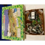 Britains task force plastic boxed play base: together with matched soldiers etc ( 2 trays)