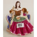 Royal Worcester Lady Figure A Successful Day at the Derby: Limited edition.