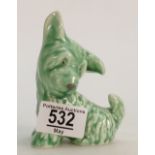 Sylvac Green Art Deco Floppy Eared Dog figure, height 10.