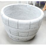 Garden Ornament in the form of a large barrel planter,