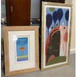 Toni Goelfe limited edition Cat theme Prints: together with similar larger item(2)