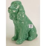 Sylvac Green Art Deco Spaniel Dog figure 1462, height 27.