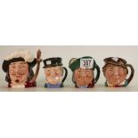 Royal Doulton Small Character jugs to include: Toby Philpots, Paddy,