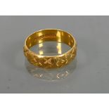 22ct gold wedding band 3.6 grams.