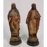 A pair of 19th Century Italian Poly chrome decorated Blackamore figures: height (2)