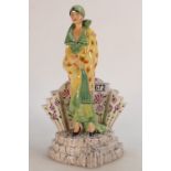 Kevin Francis Peggy Davies figure of standing Art Deco lady: marked artists colourway one of one by