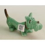 Sylvac Green Art Deco Comical Dog figure ,