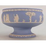 Wedgwood Blue Jasper Ware Footed Bowl: height 13.
