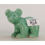 Sylvac Green Art Deco Bear figure, height 8.