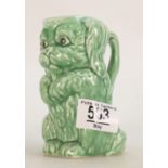 Sylvac Green Art Deco Dog figure 45, height 12.