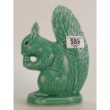 Sylvac Green Art Deco Squirrel figure 1144, height 19.