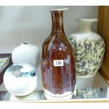 A collection of Un Marked Studio pottery vases: height of tallest 37cm(4)