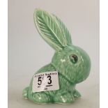 Sylvac Green Art Deco Bunny figure 990, height 12.