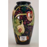 Moorcroft Queens Choice patterned Vase: height 26cm