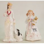 Royal Doulton figures Bunnies Bedtime Hn3370 & Sarah HN3857(2)