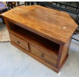 Wooden corner TV stand: 56cm x 90cm x 51cm