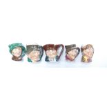 Royal Doulton Tiny Character Jugs(5):