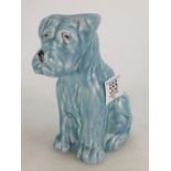 Price Kensington Blue Art Deco Sitting Dog figure, height 15.