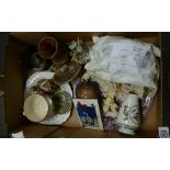 A mixed collection of items to include: Eade Whimsies & Tortoises, Portmeirion Vase,