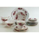 A Paragon china tea set in the Majestic design: Including 12 cups & saucers etc.