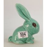 Sylvac Green Art Deco Bunny figure 1085,